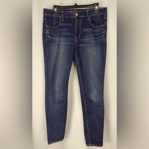 American Eagle Outfitters Woman's Jegging Super Stretch Jeans Size 12 dark blue